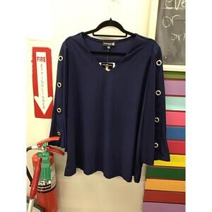 Antthony originals eyelet flare sleeve blouse 1X new HSN